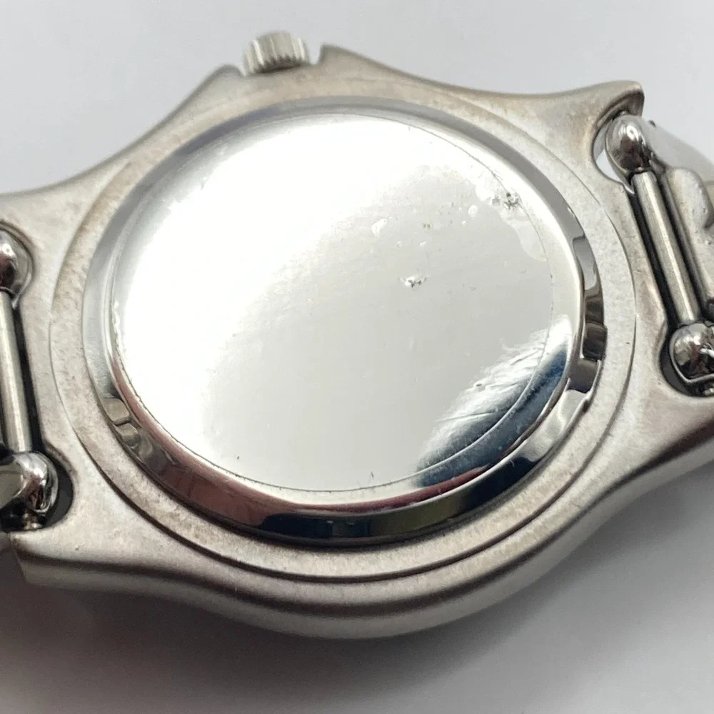 Penske Men's Diver Watch 36mm Silver Tone Matte Rotating Bezel New Battery 8.25